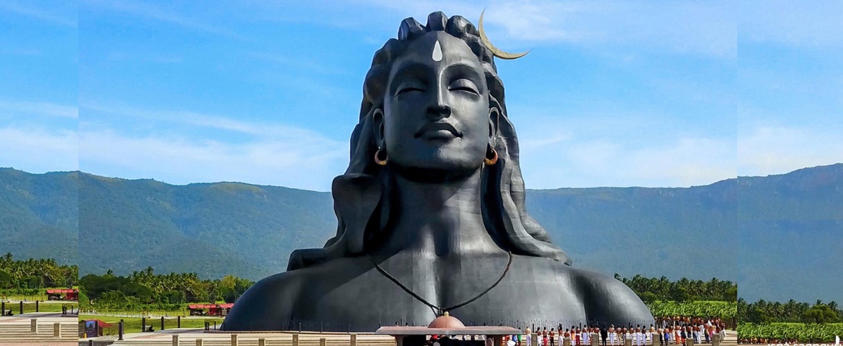 Adiyogi Shiva statue Chikkaballapur near Lepakshi route