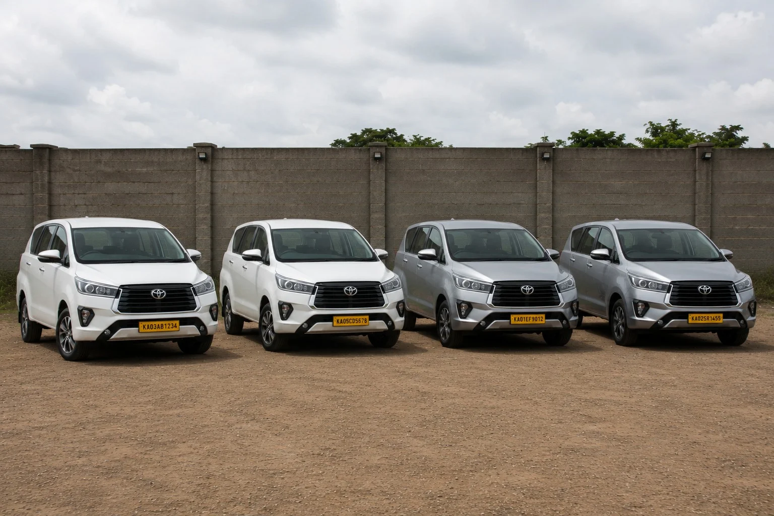 Innova Crysta cab near Bangalore Airport – front exterior