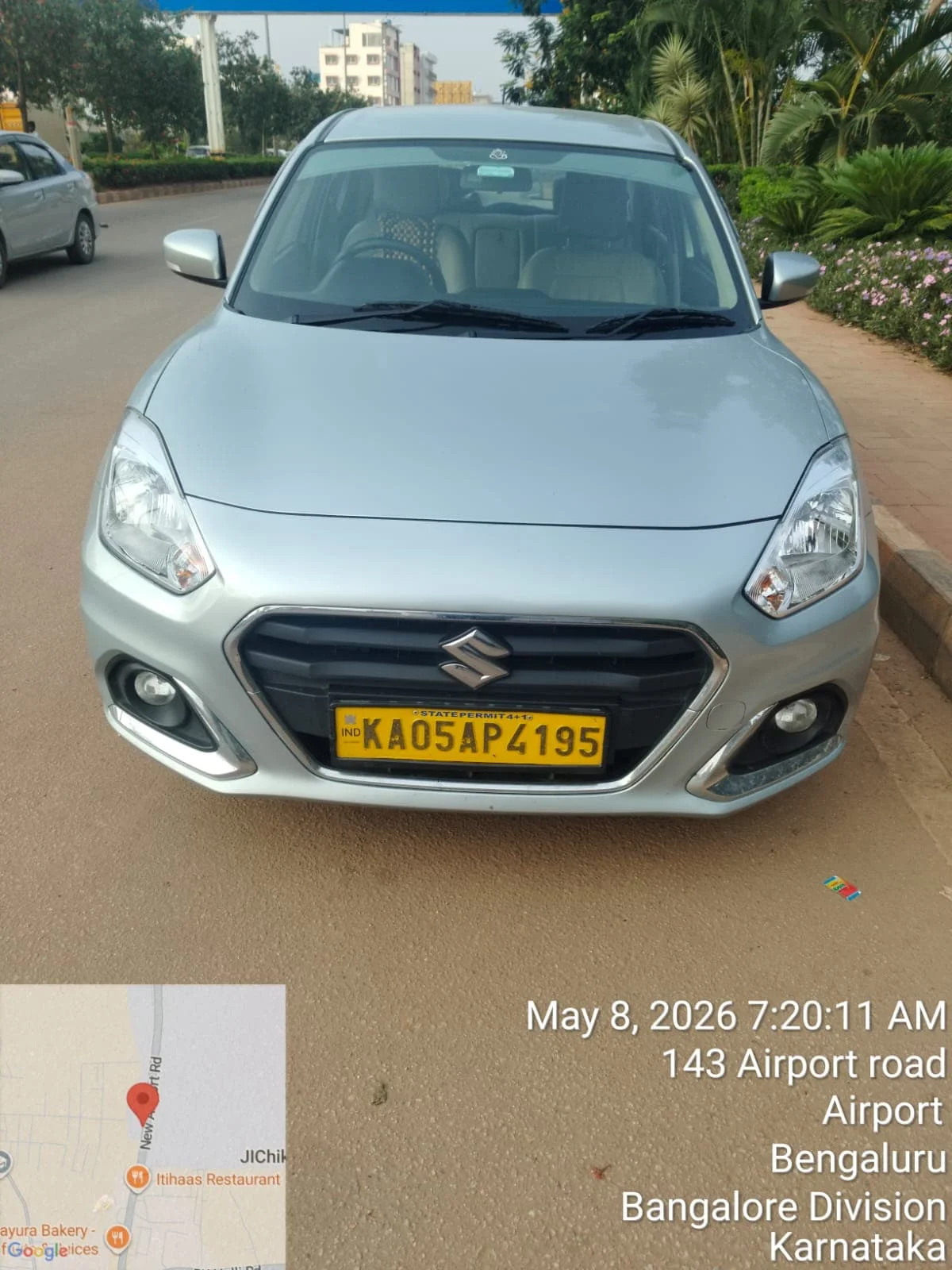 Dzire rear cabin view – 4 seater sedan cab Bangalore